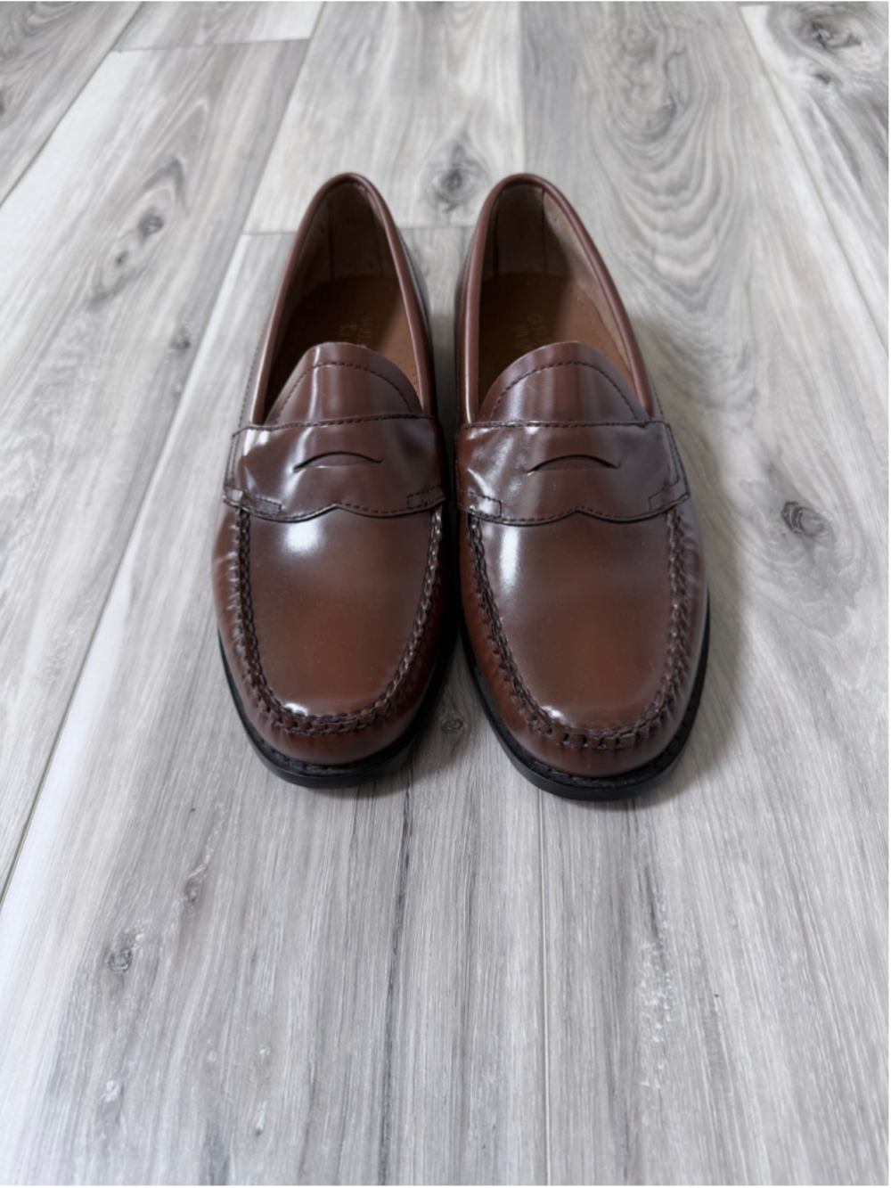 G.H. Bass Weejuns Logan Penny Loafers Men’s 8 EE Brown Leather Dress Shoes - Picture 2 of 12